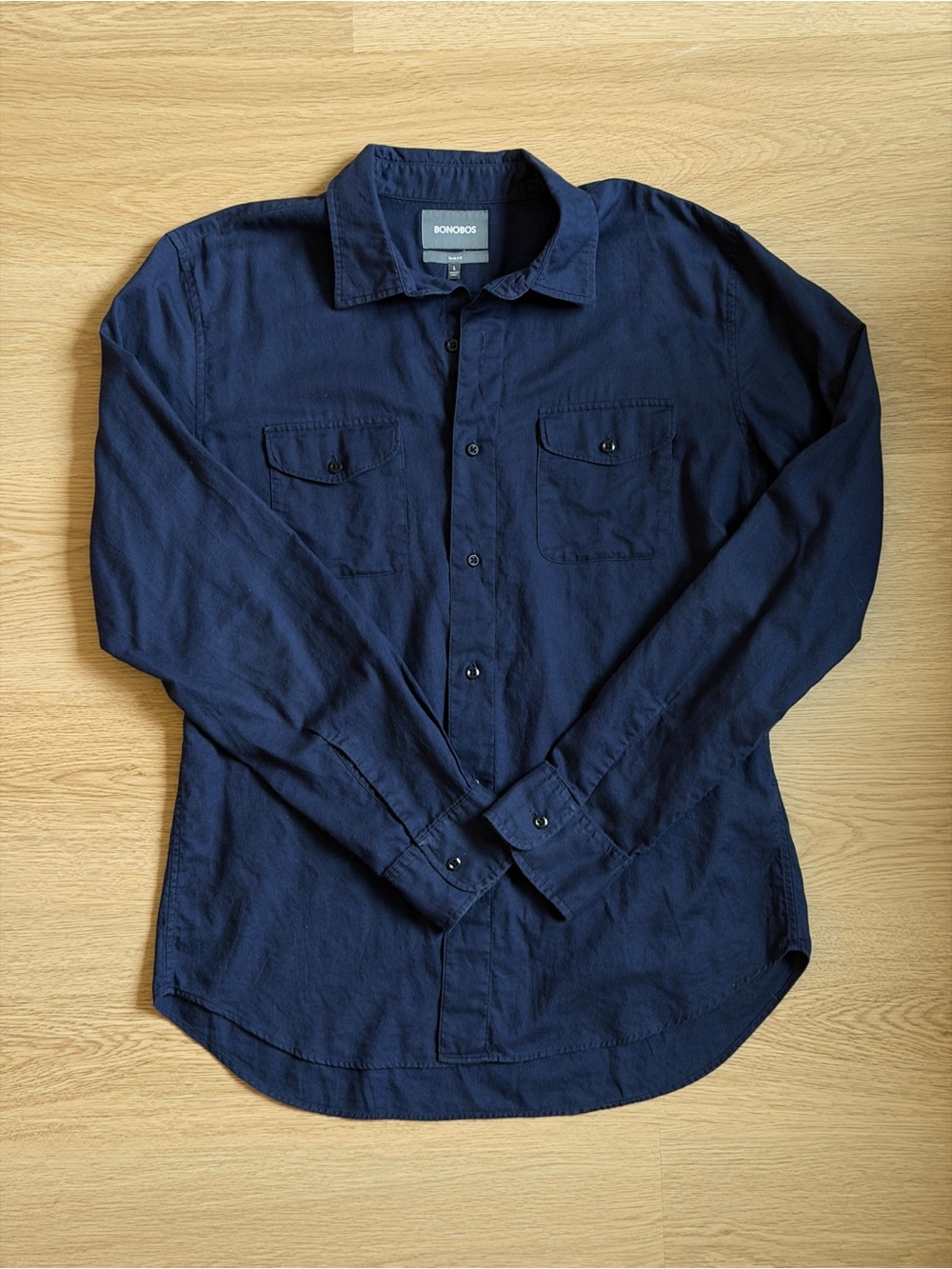 Bonobos Men's Navy Double Pocket Button-Up Shirt